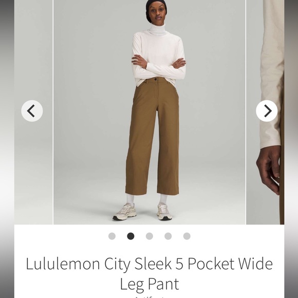 lululemon athletica Pants - Lululemon city sleek 5 pocket wide leg pant in artifact